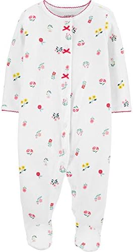 Carters Floral Snap-Up Pointelle Sleep & Play 3 meses
