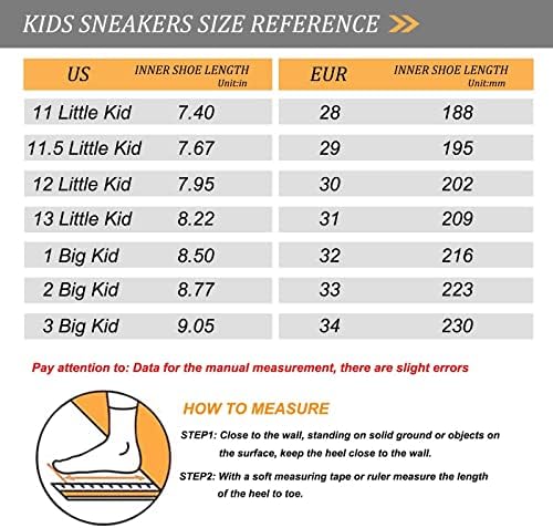 Showudesigns Kids 'Running Shoes Tamanho 11-3 Running Sneakers Lace Lace Up
