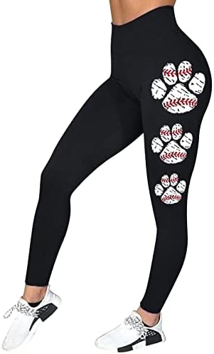 Calças de ioga de lensse para mulheres de cintura alta elástica Slim Fit Bootcut Sports Impresso Exercício Leggings