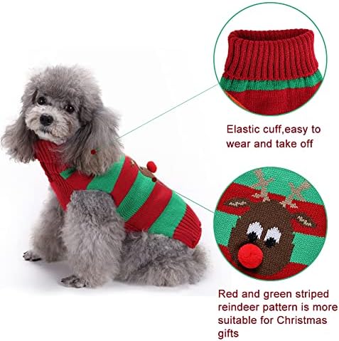 Camisinho de cachorro Turtleneck malha, roupas de cachorro para cachorro pequeno, suéteres fofos para cães