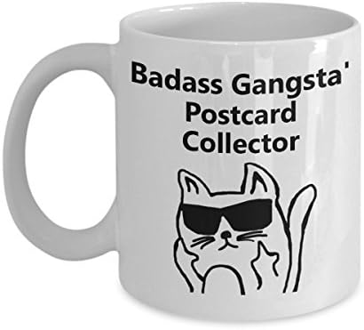 Caneca de café colecionador de cartão postal de gangsta 'Badass