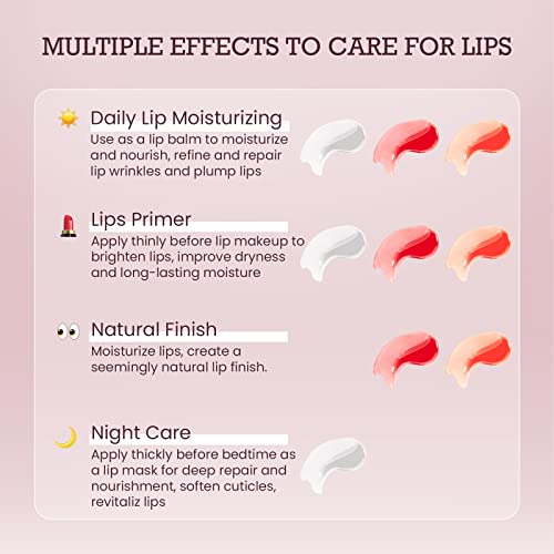 Fableox Lip Gloss, óleo de abacate hidratante e hidratante, vitamina E e Leontopodium Alpinum Lip Plumper Gloss,