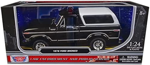 1978 Carro da polícia de Bronco não marcado com preto com as principais aplicações da lei e serviço