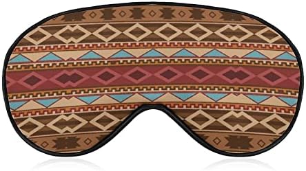 Máscaras de olho macias de padrão nativo americano navajo com cinta ajustável confortável e confortável para