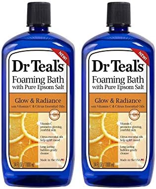 Dr. Teal's Glow & Radiance com Vitamina C & Citrus Oils Essential Bath Foming Bath 34oz de 2