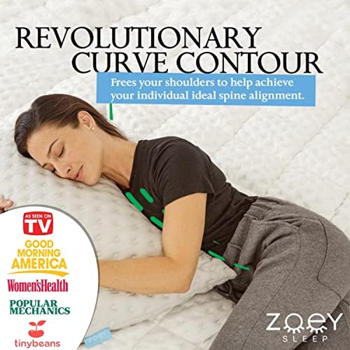Almofadas de cama de espuma de memória ajustável do sono zoey para dormir - lateral, traseiro ou
