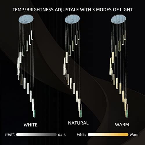 Lustres de cristal redstar lustres de gotas de chuva grandes 14 luzes 20 * 118 escada de montagem