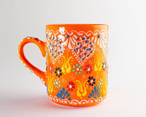 Caneca de café, canecas de cerâmica turca feitas à mão. Presentes exclusivos dos namorados para