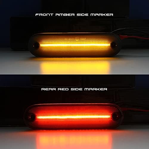 Totmox Smoke Lens LED Light Light para 1990-2005 Miata MX-5 MX5 Amber frontal e luz traseira vermelha Markersturn