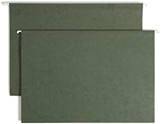 Pasta de arquivo pendurada no fundo da caixa Smead, expansão de 2 , tamanho legal, verde padrão,