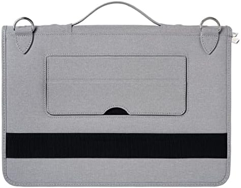 Caixa de mensageiro de laptop de couro cinza Broonel - Compatível com HP 15 -da0003ng 15,6 polegadas