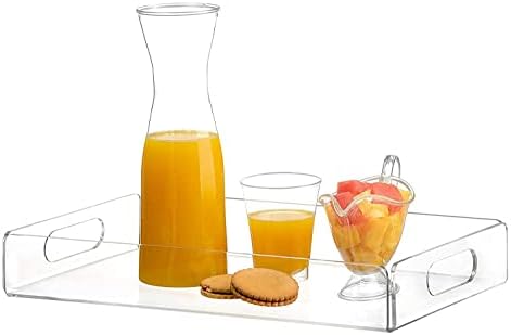 Bandeja de chá de acrílica bandeja de chá e bandeja de mesa de café da bandeja de café da manhã