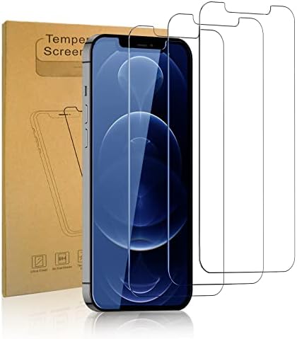 3pcs TopV Premium Screen Protector para iPhone 12 Pro Max, Protetor de filme de vidro temperado, HODENDE 9H HODESS 2.5D FILM
