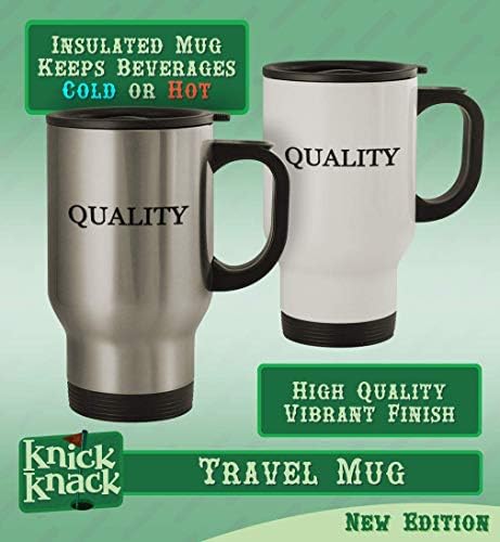 Presentes Knick Knack Got Eyedrop? - 14oz de caneca de café em aço inoxidável, prata