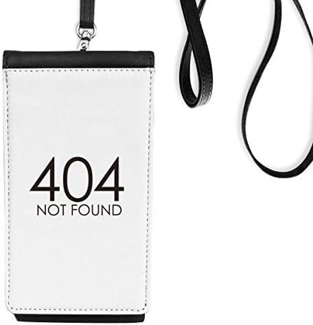 Programador 404 Erro não encontrado bolsa de carteira telefônica pendurada bolsa móvel bolso preto bolso preto