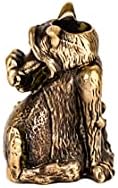 Paracord Bead Wolf Gourmand Lúpus Animal - Paracord Faca cordão de bronzeado em bronze