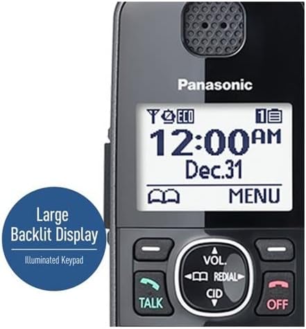 Panasonic KX -TG3833M DECT 6.0 TECNOLOGIA DIGITAL ID do chamador - 3 aparelhos pretos