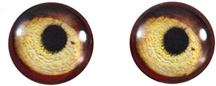 Irrises da boneca de olhos de vidro de vidro vermelho de 16 mm para esculturas de taxíidermia de argila de polímero