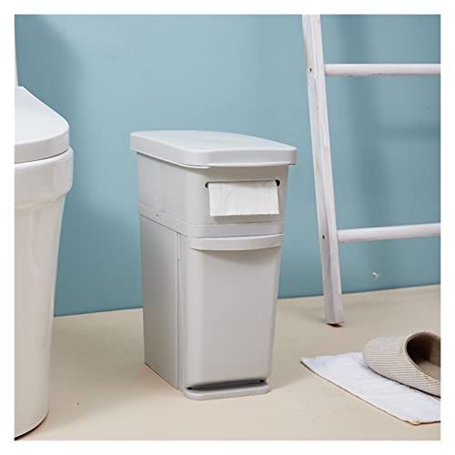 Dypasa lixo Reciclagem de 2 camadas 2 camadas balde banheiro banheiro lixo com pincel de leneira dispensador