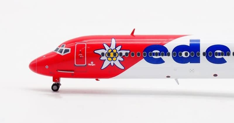 JCWINGS EDELWEISS AIR McDONNELL DOUGLAS MD-83 HB-IKP com Stand Limited Edition 1/200 Aeronave Diecast Modelo
