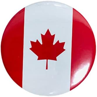 Vmcoatdu Round Canada Flag International Travel Pins Big Pins Alloy Impressão de transferência de calor