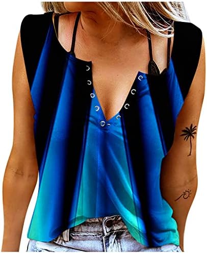 Teen Girls V Neck Cotton Cotton Floral Button Up Camisole Tank Feather Top Colet Camisa para Mulheres Summer Summer