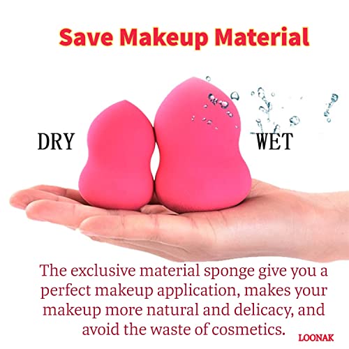 Loonak 5 Makeup Blender Beauty Sponge Conjunto para pó, Cream Beauty Foundation Applicador | Misture
