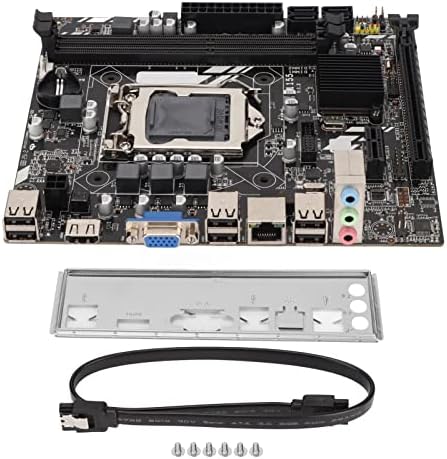Placa -mãe DDR3, H61M Computer MotherBoard Supports para LGA1155 CoreI7 I5 I3,1 x 100m Interface de cartão de