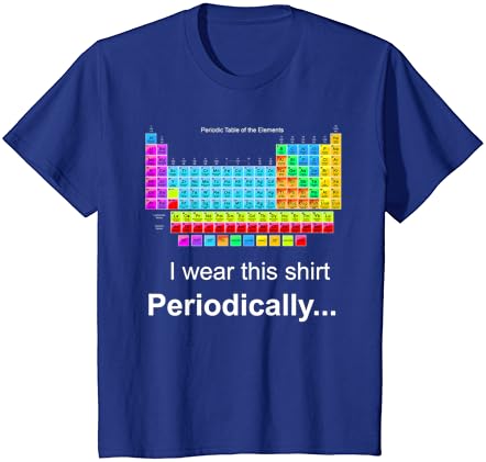 Use esta camiseta periodicamente periódica de elementos