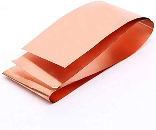 Folha de cobre Nianxinn 99,9% Folha de metal de cobre Cu 0,3x100x1000mm para folhas aeroespaciais de artesanato
