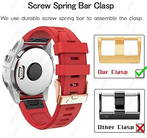 Irjfp 20mm Silicone Rellow Watch Band Strap para Garmin Fenix ​​7s 6s Pro Watch EasyFit Strap Strap