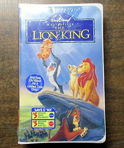 O filme do leão rei vhs selou Nic Walt Disney Masterpiece filme raro