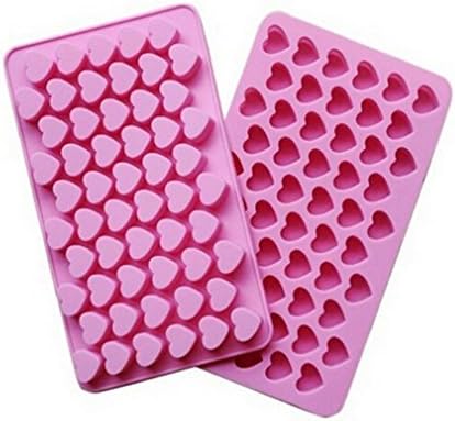 SPHtoeo 55 Mini -coração formas de coração Soap crayon Cube Cube Decoração de chocolate Decoração de chocolate,