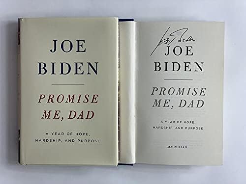 46º Presidente Joe Biden assinou o autógrafo Promise Me Pai Livro Z - Vice -presidente de Bacack