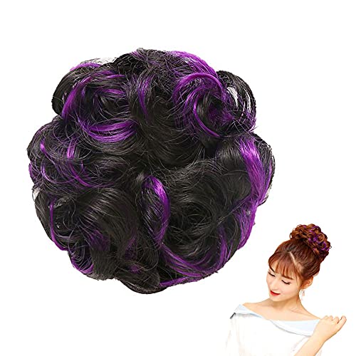 Scrunchie de cabelo baguente bagunçada - Extensões de cabelo para mulheres e homens criam updos updos Donut