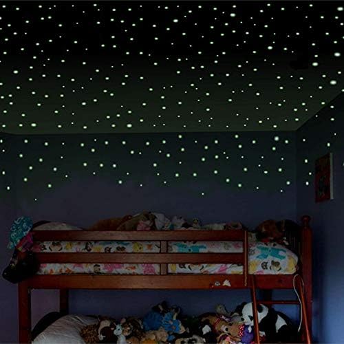 Duofire 3D Glow abobadado na parede das estrelas escuras ou adesivos de teto, pontos Ultra brilhantes de 336pcs, perfeitos para quarto de cama para crianças ou presente de aniversário, belos decalques de parede e decorações de teto