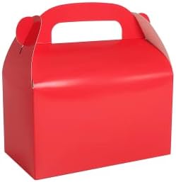 Garros Red Party Treat Boxes 6.9 x6.5 x3.5 24-PCs cada bolsa de favores de bricolage, caixas de dia de Páscoa, presente