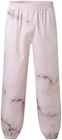 Calça de perna larga de 4zhuzi masculina calça longa casual - calças de bloomer de praia de amarração leve