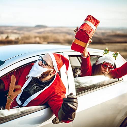 Kit de decoração de carro de rena de Natal, kit de carro de natal de veículo com jingle sells rudolph rena e