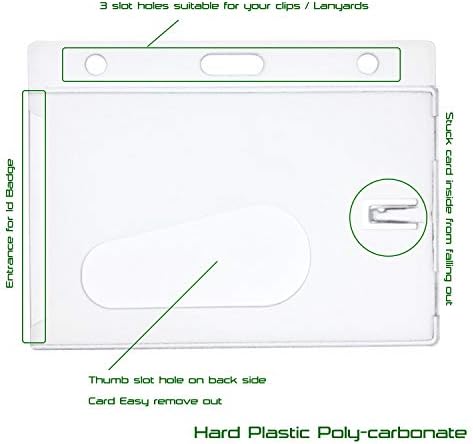 Fallen One One Horizontal Id Blachar Hard Plastic Card Case com slot de polegar, fosco, 2 pacote