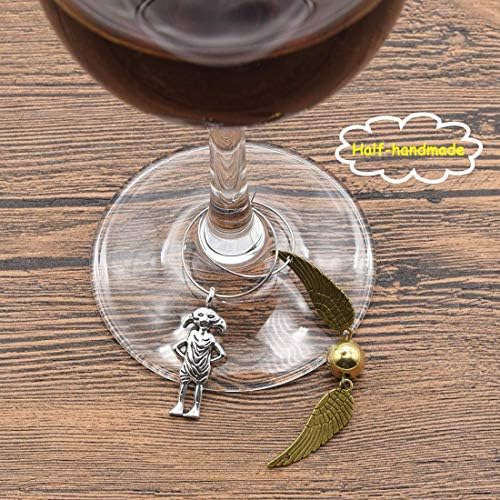 NHEINNO Wizarding Wine Glass Charms Drink Markers Identification Tags