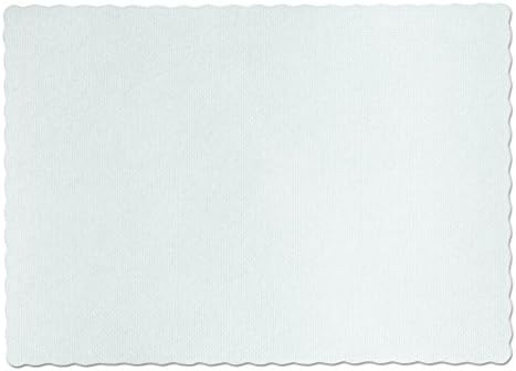 Hoffmaster KnUrl em relevo Placemats de borda recortado, 9,5 x 13,5, branco, 1.000/caixa
