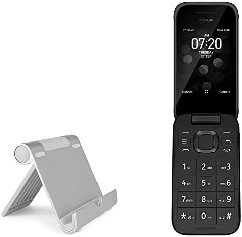 Suporte de ondas de caixa e montagem compatível com o stand Nokia 2780 Flip - VersaView Aluminium, portátil e vários ângulos para o Nokia 2780 Flip