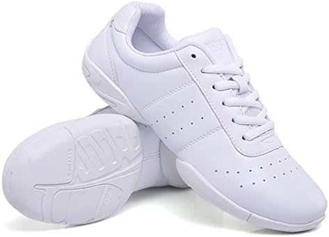 Brexli Cheer Shoes Women - Sapatos brancos de torcida para meninas e jovens tênis de alegria