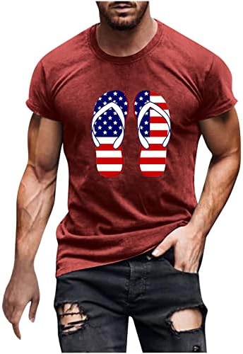 Lcepcy Skull Shirt Black Shirt com bandeira americana American Flag Roupas Mens American Bandle