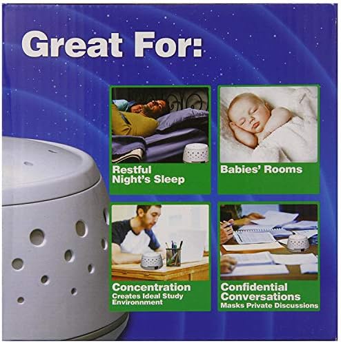 Sleep Easy Sound Condicionador, Máquina de ruído branco com som natural calmante sem loops de ar