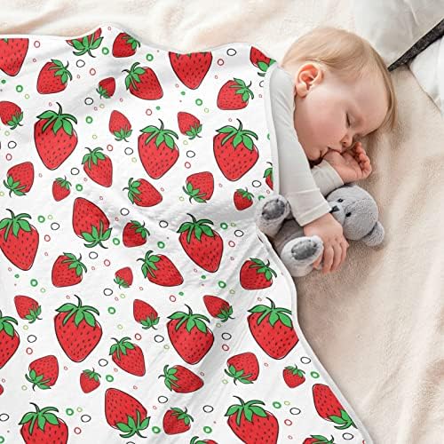 Mchiver Strawberries Cobertores de bebê para meninas meninos recebendo cobertores menina cobertor cobertor