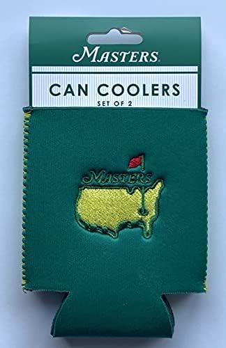 Masters Lan Coolers Coozie Green Conjunto de 2 Augusta National Golf Novo 2022 Masters PGA