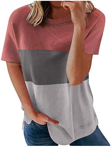 Tees gráficos para mulheres de verão Tops fofos de manga curta Camisetas Túnica de camiseta de camiseta casual