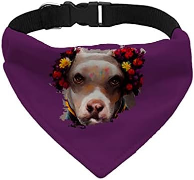 Pitbull Design Pet Bandana Collar - colar de cachorro para cachorro - fofo de cachorro gráfico bandana